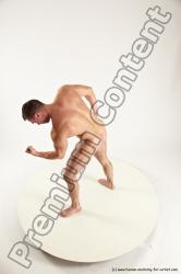 Nude Man White Standing poses - ALL Muscular Short Brown Standing poses - simple Multi angles poses Realistic